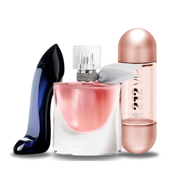 Exklusives 3er-Parfum-Set – Good Girl von Carolina Herrera, La Vie Est Belle von Lancôme & 212 VIP Rosé von Carolina Herrera [100 ml]