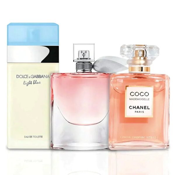 Exklusives 3er-Parfum-Set – La Vie Est Belle, Coco Mademoiselle & Light Blue [100 ml]
