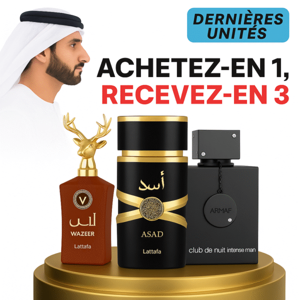 Combinaison de Parfums: AL NOBLE WAZEER , ASAD Lattafa ,Club de Nuittirerise